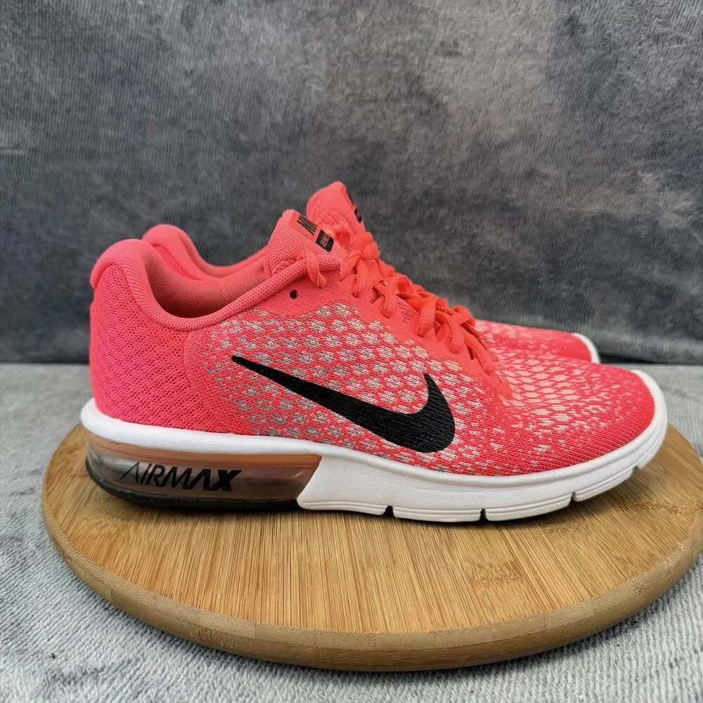 Nike Air Max Sequent 2 Shoes Womens Size 8.5 Pink Running Sneakers 852465-600